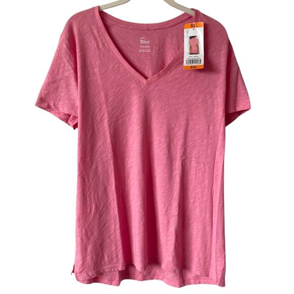 NEW FELINA BUNDLE OF THREE V Neck Short Sleeve T Shirts Size XXL Basic Essential - Picture 2 of 5